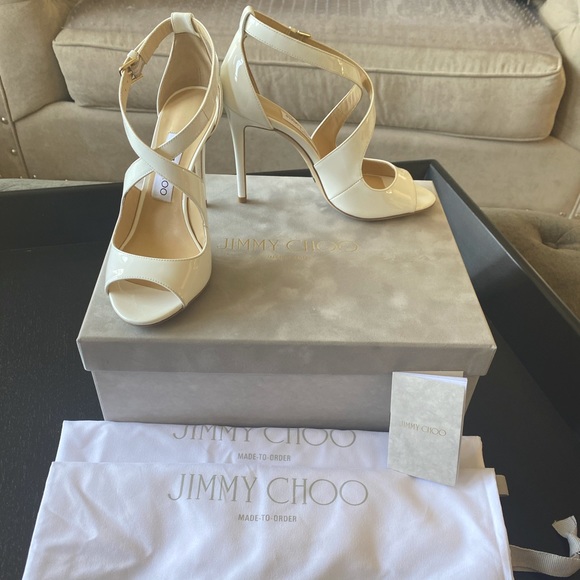 Jimmy Choo Shoes - Jimmy Choo Emily 100mm White Patent Leather